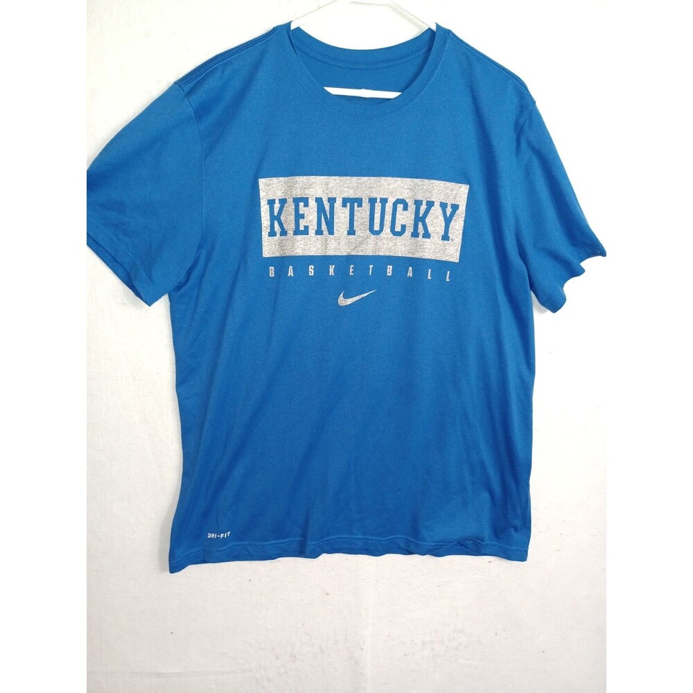 Nike Kentucky Wildcats Shirt Mens Medium Athletic Blue Dri Fit Basketball